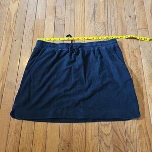 LOFT Navy Cotton Modal Stretch Pull On Womens Beach Skirt Large